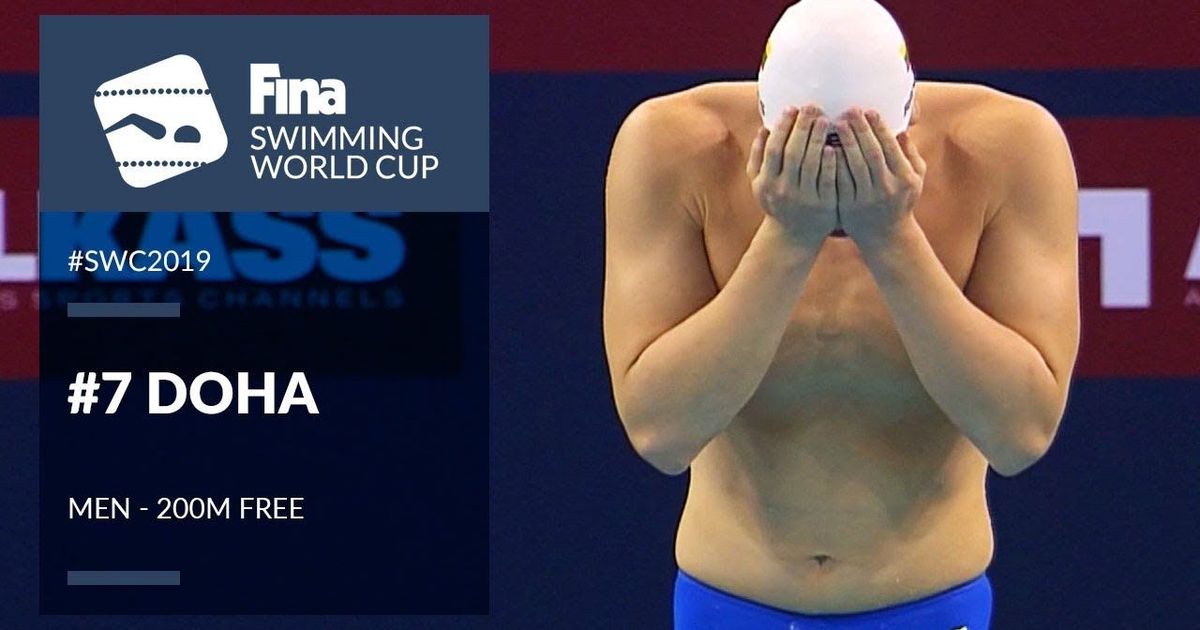 Danas Rapsys Danas Rapsys wins Men's 200m Freestyle Final! | Day 3 Doha #SWC19 ...