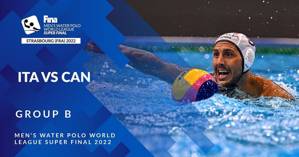 Re Live Italy vs Canada FINA Men's Water Polo World League Super