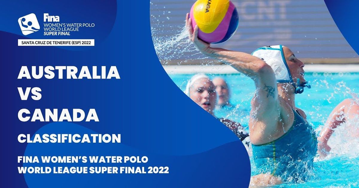 LIVE Australia vs Canada Classification Women’s Water Polo World
