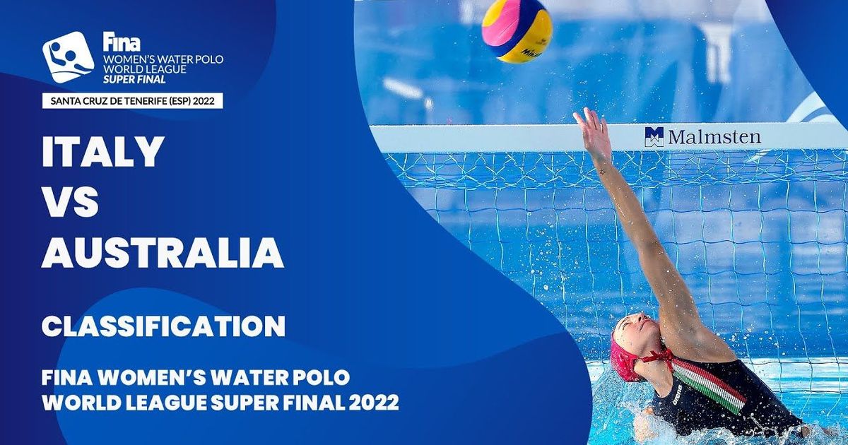 LIVE Italy vs Australia Classification Women’s Water Polo World