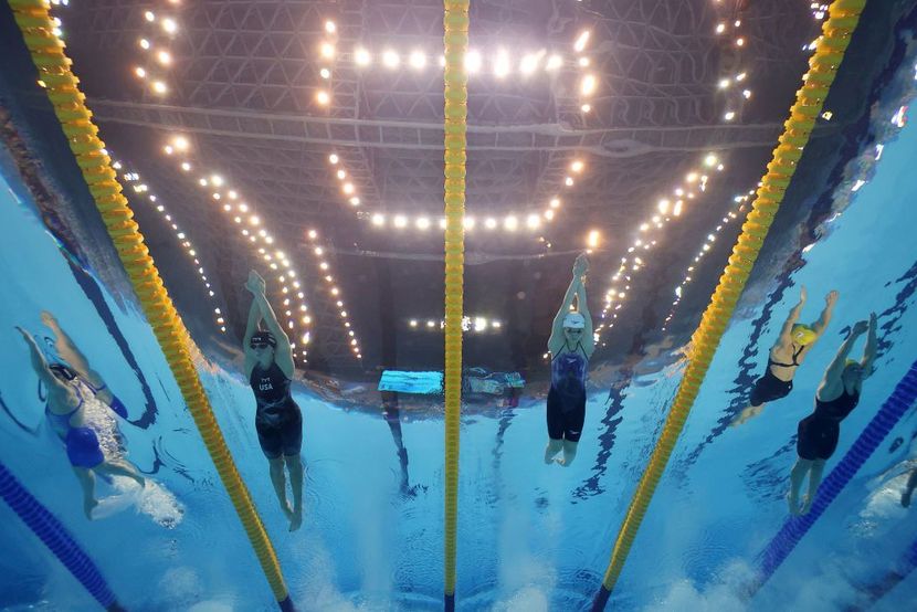 Women's 800m Freestyle Final on day seven of the Fukuoka 2023 World Aquatics Championships