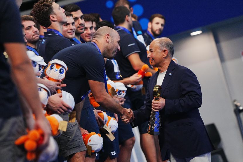 Medal Ceremony _ Men_s Water Polo _ Day 14 _ World Aquatics Championships - Singapore 2025_Original Image_m133523 (1)