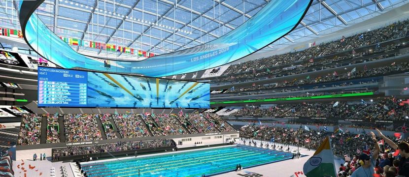 LA28 SoFi Stadium Swimming Rendering