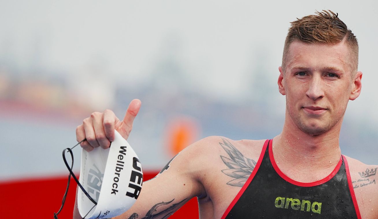 Men 3km Knockout Sprint _ Open Water Swimming _ Day 9 _ World Aquatics Championships - Singapore 2025_Original Image_m128875
